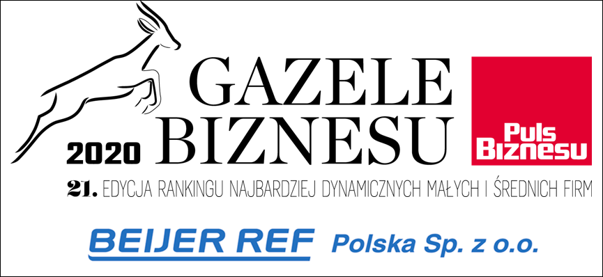 Beijer Ref Polska laureatem konkursu Gazele Biznesu edycji 2020